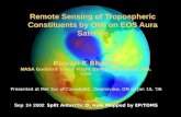 1 Remote Sensing of Tropospheric Constituents by OMI on EOS Aura Satellite Pawan K Bhartia NASA Goddard Space Flight Center, Greenbelt, MD, USA Split Antarctic.