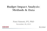 Budget Impact Analysis: Methods & Data Patsi Sinnott, PT, PhD November 28, 2012.