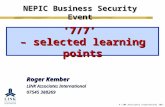© LINK Associates International 2011 ‘7/7’ – selected learning points Roger Kember LINK Associates International 07545 388269 NEPIC Business Security Event.