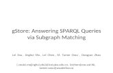 GStore: Answering SPARQL Queries via Subgraph Matching Lei Zou, Jinghui Mo, Lei Chen, M. Tamer Ozsu ¨, Dongyan Zhao { zoulei,mojinghui,zdy}@icst.pku.edu.cn,