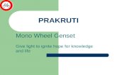 PRAKRUTI Mono Wheel Genset Give light to ignite hope for knowledge and life.