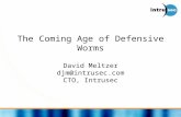 The Coming Age of Defensive Worms David Meltzer djm@  CTO, Intrusec