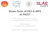 Beam Tests of DFS & WFS at FACET Andrea Latina, J. Pfingstner, D. Schulte, D. Pellegrini (CERN), E. Adli (Univ. of Oslo) With the help of F.J. Decker,