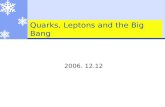 Quarks, Leptons and the Big Bang 2006. 12.12. particle physics  Study of fundamental interactions of fundamental particles in Nature  Fundamental interactions.