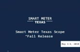 SMART METER TEXAS Smart Meter Texas Scope “Fall Release” May 4-5, 2010 1.