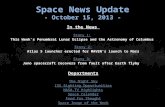 Space News Update - October 15, 2013 - In the News Story 1: Story 1: This Week’s Penumbral Lunar Eclipse and the Astronomy of Columbus Story 2: Story 2: