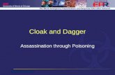Cloak & Dagger Cloak and Dagger Assassination through Poisoning