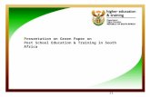 Click to edit Master subtitle style 3/9/12DHET FOSAD 000610 SECRET Presentation on Green Paper on Post School Education & Training in South Africa 11.