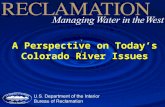 A Perspective on Todayâ€™s Colorado River Issues. Upper Colorado Region River Basins
