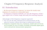 Chapter 8 Frequency-Response Analysis 8.1 Introduction - By the term frequency response, we mean the steady-state response of a system to a sinusoidal.