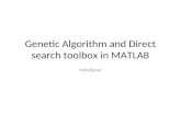 Genetic Algorithm and Direct search toolbox in MATLAB Vahidipour.
