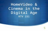 HomeVideo & Cinema in the Digital Age RTV 151. Three kinds of reception  By air  NTSC  By conduit  Cable, satellite, IPTV  By hand  VCRs, VCDs,
