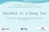 Alcohol is a Drug Too Incorporating Reduce Binge Drinking Program into VSL Curriculum Our Youth – is Our Future Reducing Binge Drinking Among the Youth.
