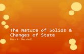 The Nature of Solids & Changes of State Miss K. Marshall.