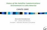 Status of the Satellite Communications Environment in Latin America Bernardo Schneiderman GVF - Liaison Latin America President - Telematics Business.
