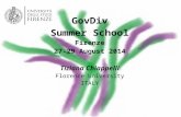 GovDiv Summer School Firenze 27-29 August 2014 Tiziana Chiappelli Florence University ITALY.