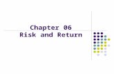 Chapter 06 Risk and Return. Value = + + + FCF 1 FCF 2 FCF ∞ (1 + WACC) 1 (1 + WACC) ∞ (1 + WACC) 2 Free cash flow (FCF) Market interest rates Firm’s business.