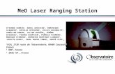 MeO Laser Ranging Station ETIENNE SAMAIN 1, ABDEL ABCHICHE 2, DOMINIQUE ALBANESE 1, NICOLAS GEYSKENS 2, GILLES BUCHHOLTZ 2, AURÉLIEN DREAN 1, JULIEN DUFOUR.