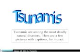 Geosc. 10: Unit 4 – Tsunamis Tsunamis are among the most deadly natural disasters. Here are a few pictures with captions, for impact.