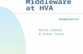 Middleware at HVA Assignment 4.5 Brian Samson & Peter Troon.