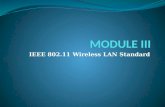 IEEE 802.11 Wireless LAN Standard. Medium Access Control-CSMA/CA IEEE 802.11 defines two MAC sublayers Distributed coordination function (DCF) Point coordination.