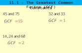 11.1 – The Greatest Common Factor (GCF) Constants.