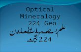 Optical Mineralogy 224 Geo علم بصريات المعادن 224 جيو 1.