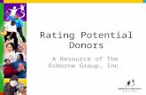 Rating Potential Donors A Resource of The Osborne Group, Inc.