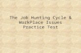 The Job Hunting Cycle & WorkPlace Issues Practice Test.