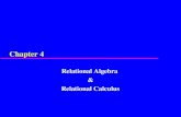 Chapter 4 Relational Algebra & Relational Calculus.