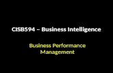 CISB594 – Business Intelligence Business Performance Management.