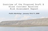 Overview of the Proposed Draft B River Corridor Baseline Risk Assessment Report Public Workshop – January 10 & 11, 2008.