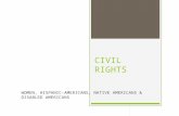 CIVIL RIGHTS WOMEN, HISPANIC-AMERICANS, NATIVE AMERICANS & DISABLED AMERICANS
