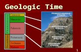 Geologic Time 1. Goals for understanding geologic time Relative dating vs. Absolute dating Relative dating vs. Absolute dating Relative dating principles.