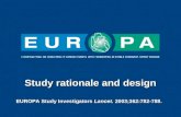 Study rationale and design EUROPA Study Investigators Lancet. 2003;362:782-788.