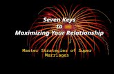 Seven Keys to Maximizing Your Relationship Master Strategies of Super Marriages.