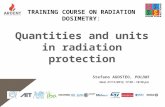 20 November, 2012 1 TRAINING COURSE ON RADIATION DOSIMETRY: Quantities and units in radiation protection Stefano AGOSTEO, POLIMI Wed. 21/11/2012, 17:30.
