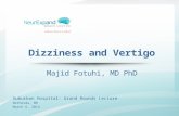 Dizziness and Vertigo Majid Fotuhi, MD PhD Suburban Hospital- Grand Rounds Lecture Bethesda, MD March 6, 2014.