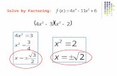 Solve by Factoring:. Solve by completing the Square: