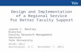 Design and Implementation of a Regional Service for Better Faculty Support NCURA 2012 Washington, D.C. November 7, 2012 Joanne C. Bentley Director Faculty.