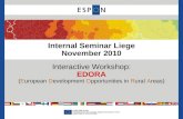 Internal Seminar Liege November 2010 Interactive Workshop: EDORA (European Development Opportunities in Rural Areas)