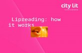 Lipreading: how it works. Learning objectives Recognise the different processes and skills involved in lipreading Revise factors that help or hinder lipreading.