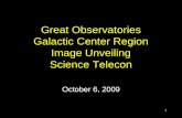 1 Great Observatories Galactic Center Region Image Unveiling Science Telecon October 6, 2009.