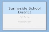 Sunnyside School District Math Training Conceptual Lessons