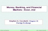 Money and Banking Prof. M. El-Sakka CBA. Kuwait University Money, Banking, and Financial Markets : Econ. 212 Stephen G. Cecchetti: Chapter 10 Foreign Exchange.