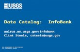 U.S. Department of the Interior U.S. Geological Survey Data Catalog: InfoBank walrus.wr.usgs.gov/infobank Clint Steele, csteele@usgs.gov.