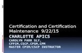 Certification and Certification Maintenance 9/22/15.