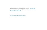 Economic perspectives, annual address 2009 Economic Bulletin1/09.
