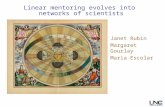 Linear mentoring evolves into networks of scientists Janet Rubin Margaret Gourlay Maria Escolar.