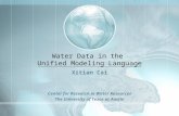 Water Data in the Unified Modeling Language Xitian Cai Center for Research in Water Resources The University of Texas at Austin.